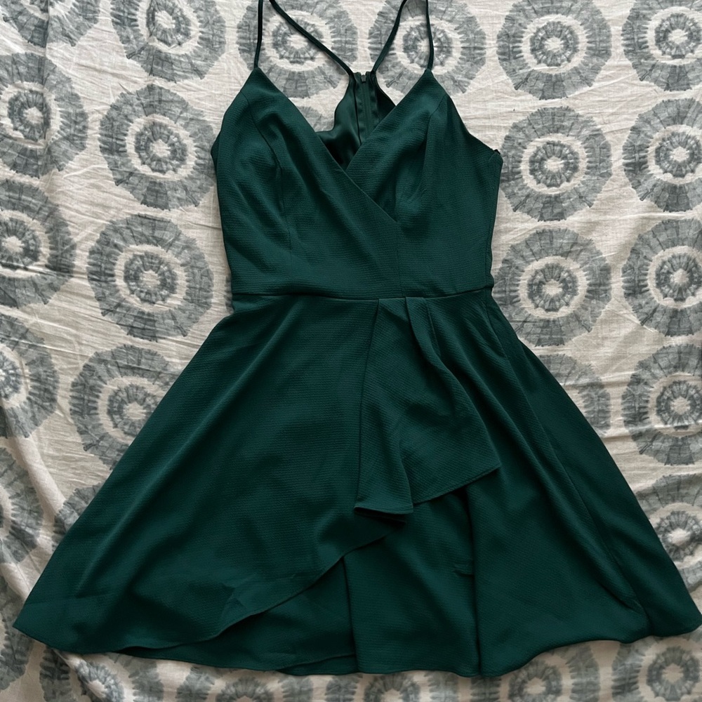 B Darlin Deep Green Mini Dress